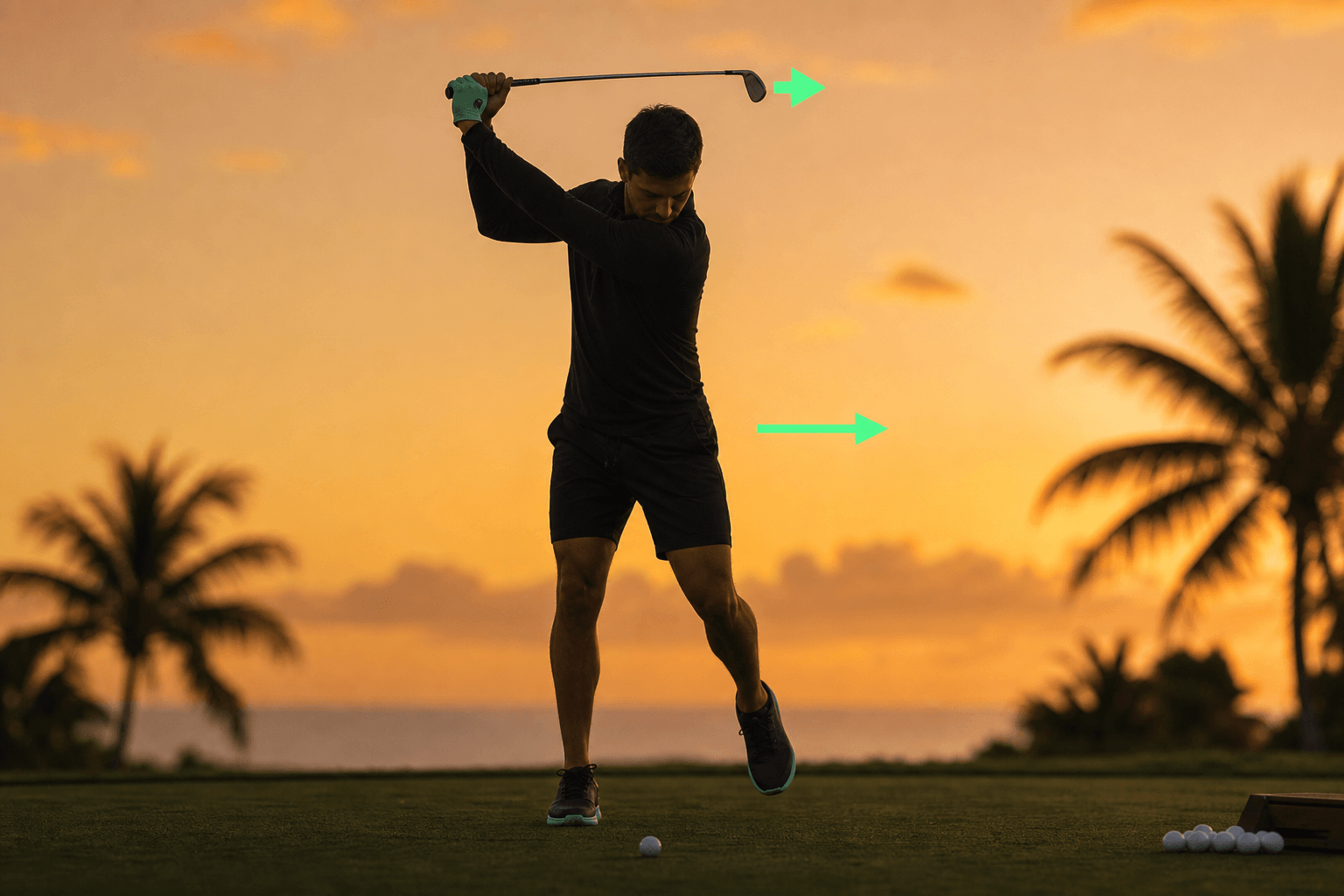 The Narrow Setup — feet close together at address